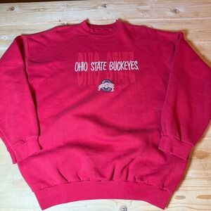Vintage Logo 7 Ohio State Buckeyes Sweatshirt Embroidered Mens XL Made in USA